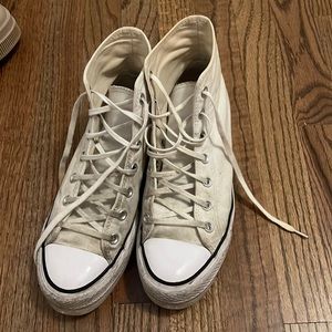 White Platform Converse